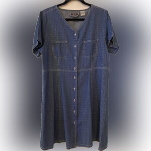 Vintage Erika Casuals Clothing Co Denim Dress Large